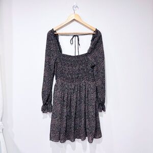 DEX Black floral long-sleeve dress | Romantic everyday piece | X-Large *